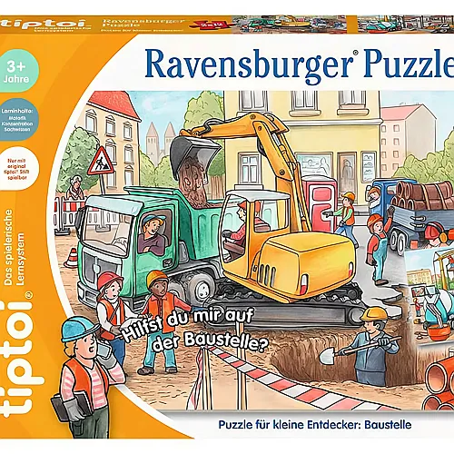 Ravensburger Puzzle fr kleine Entdecker: Baustelle (2x12)