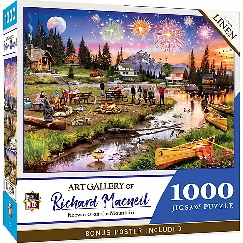 Master Pieces Puzzle Richard Macneil Feuerwerk auf dem Berg (1000Teile)