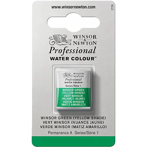 Winsor & Newton Professional Water Colour Aquarellfarbe Winsorgr�n (Gelbton) - 1/2 Napf