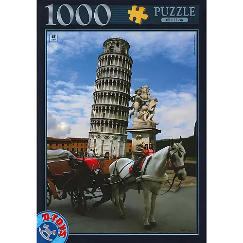 DToys Puzzle Italien - Der schiefe Turm von Pisa - 1000 Teile