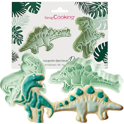 ScrapCooking Dino Ausstecher mit Auswerfer - 2 Teile