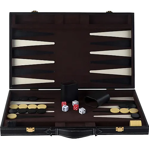 Weible Backgammon 18 Zoll Braun/Elfenbein