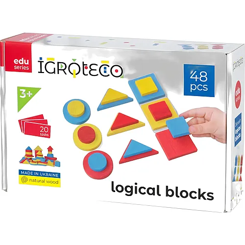 Creatif Wood Blocs Logiques 48pcs