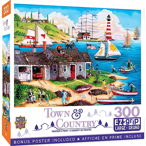 Master Pieces Puzzle Town & Country Painter's Point - 300 Teile