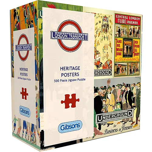Gibsons Puzzle Tfl Heritage Poster - 500 Teile