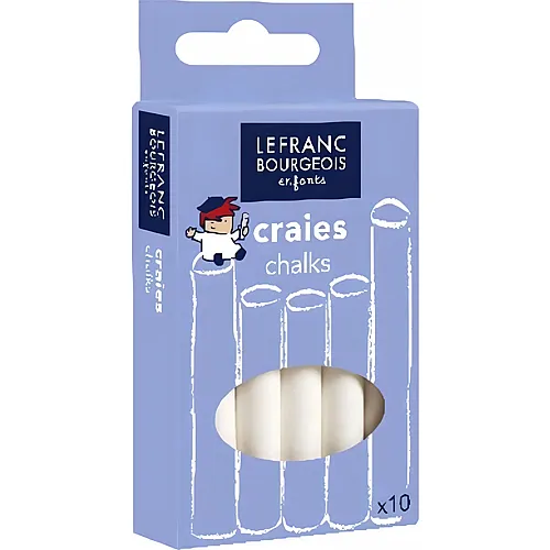 Lefranc Bourgeois Lfb Schulfarben Tafelkeide Set 10 Weisse Kreiden