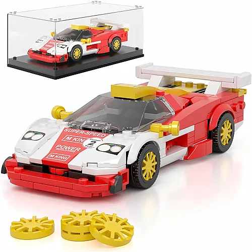 Mould King Speed Champion Longtai Sportwagen mit Acryl Vitrine 27089