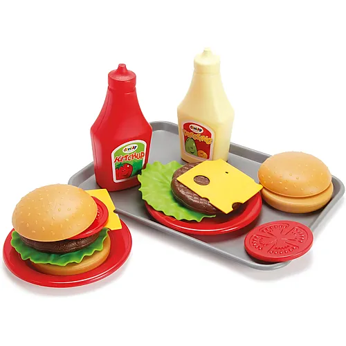 Burger Set auf Tablett - 17 Teile