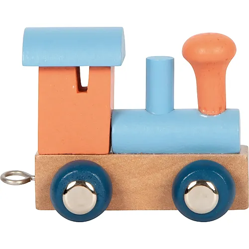 Small Foot Holzbuchstabenzug Polar - Lokomotive Lachsrosa - 12 St�ck