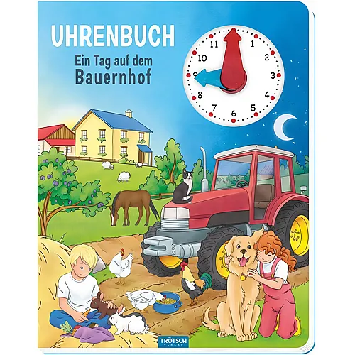 Uhrenbuch Ein Tag auf dem Bauernhof