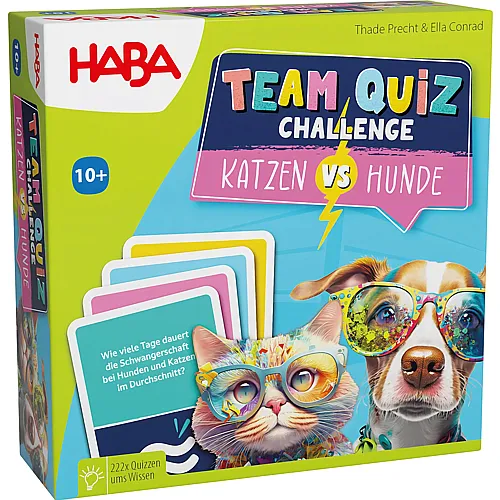 HABA Spiele Team Quiz Challenge  Katzen vs. Hunde