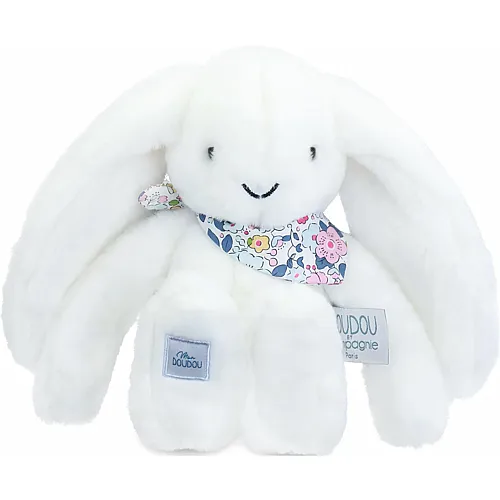 Doudou et Compagnie Hase Fleurette Weiss (25cm)