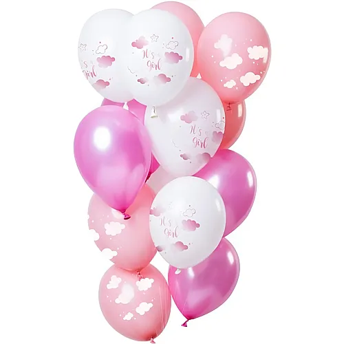 Gummiballone - It's a Girl Set - 12 Teile