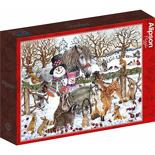 Alipson Puzzle Winterszene mit zwei Schneem�nnern (500Teile)