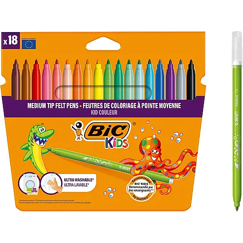 BIC Fasermaler Kid Couleur - 12 Teile