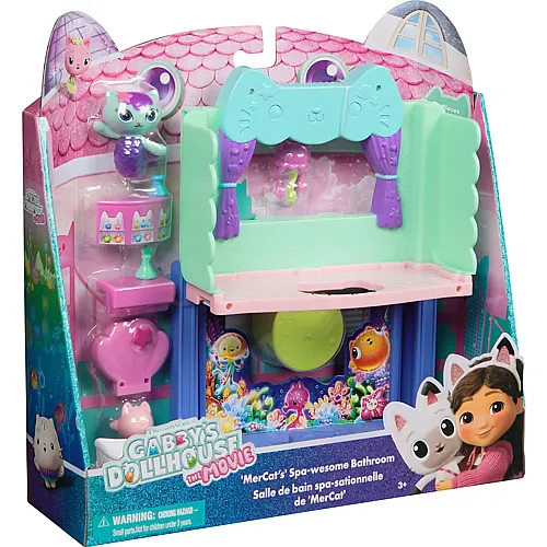 Spin Master Gabby's Dollhouse Movie Bad mit MerCat Portal Rooms