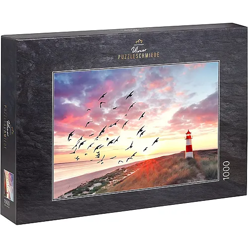 Ulmer Puzzleschmiede Nordsee-K�ste mit Leuchtturm am Strand von Sylt (1000Teile)