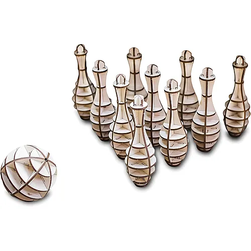 Eco Wood Art Puzzle 131 Teile 3D Holzpuzzle - Mini Bowling