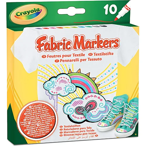 Crayola Stoffmalstifte - 10 Teile