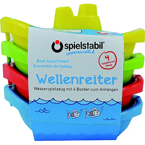 spielstabil Wellenreiter Minibootset 4er-Set