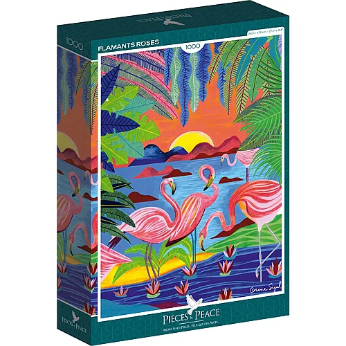 Pieces & Peace Flamants Roses - 1000 Teile