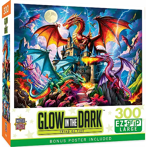 Master Pieces Puzzle Glow in the Dark Dreiklang des Feuers - 300 Teile