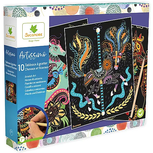 Sycomore Artissimo Scratch Art Design - Pferde & Einh�rner