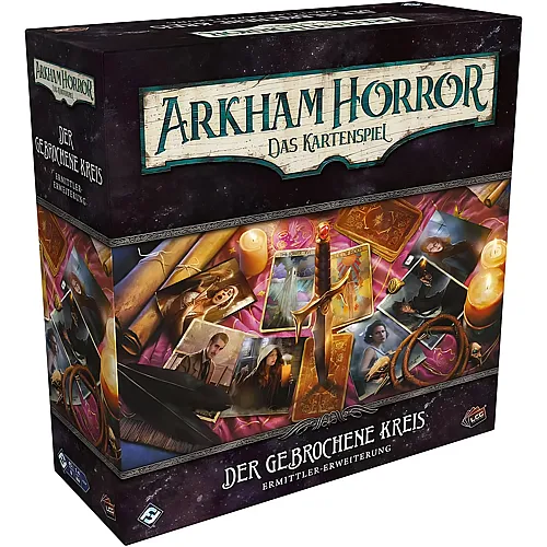 Fantasy Flight Games Arkham Horror: LCG � Der gebrochene Kreis, Ermittler-Erweiterung, Expertenspiel, Kartenspiel, 1-4 Spieler, Ab 14+ Jahren, 45 Minuten je Spieler, Deutsch