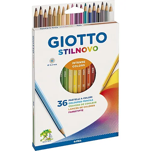 Farbstifte Stilnovo in Kartonbox 36Teile