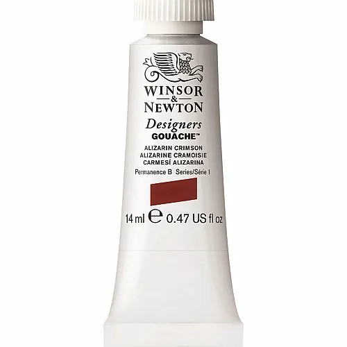 Winsor & Newton W&n Designers Gouache 14ml Tube Alizarinkarmesin