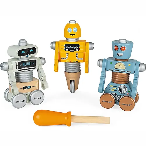 Janod Rollenspiele Brico'Kids Roboter zum Bauen (53Teile)