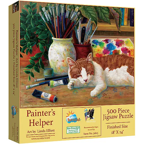 SunsOut Puzzle Linda Elliot Painter's Helper - 500 Teile