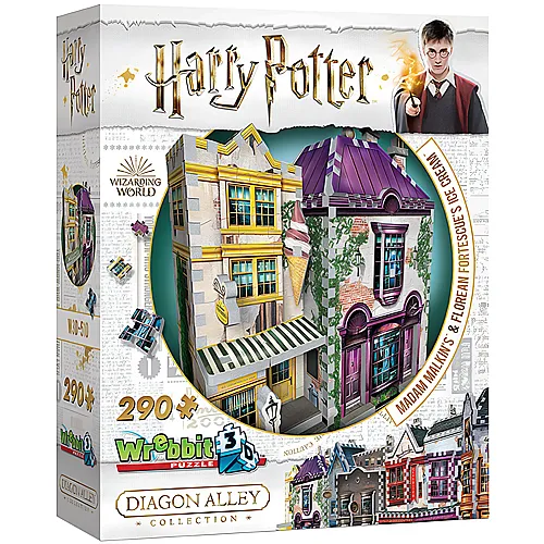 Wrebbit Puzzle Harry Potter Madam Malkin's & Florean Fortescue's Ice Cream (290Teile)