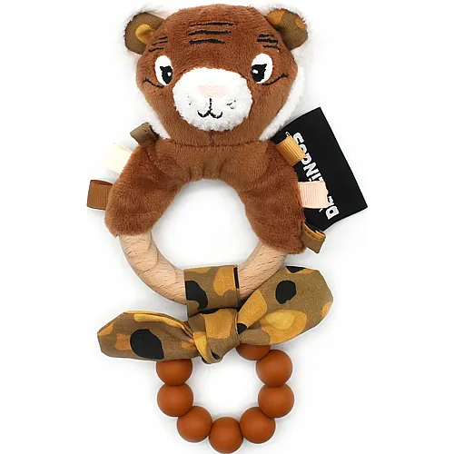 Les D�glingos Silicone & Wood Rattle Speculos The Tiger