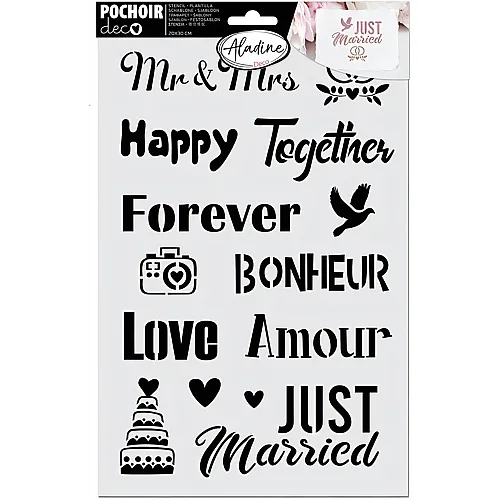 Aladine Pochoir deco Schablone Love