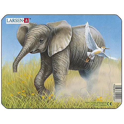 Larsen Puzzle Elefantenbaby - 9 Teile