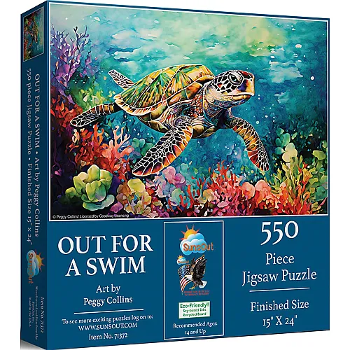 SunsOut Puzzle Peggy Collins Schwimmen gehen - 550 Teile