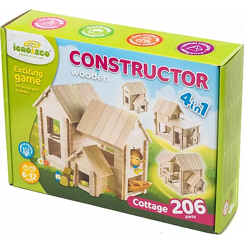 Creatif Wood Coffret Construction Bois Cottage 206pcs