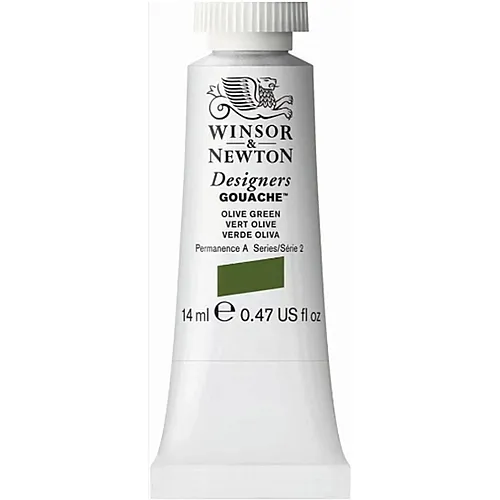 Winsor & Newton W&n Designers Gouache 14ml Tube Olivgr�n