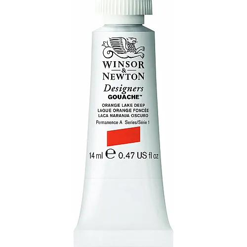 Winsor & Newton W&n Designers Gouache 14ml Tube Orange Lack Tief