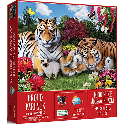 SunsOut Puzzle Karen Burke Stolze Tiger Eltern (1000Teile)