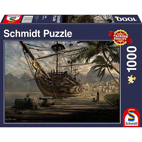 Schmidt Puzzle Sarel Theron Schiff vor Anker (1000Teile)