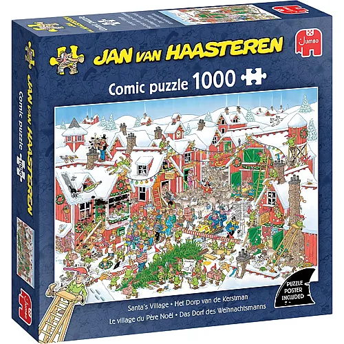 Jumbo Puzzle Jan van Haasteren Dorf des Weihnachtsmannes - 1000 Teile