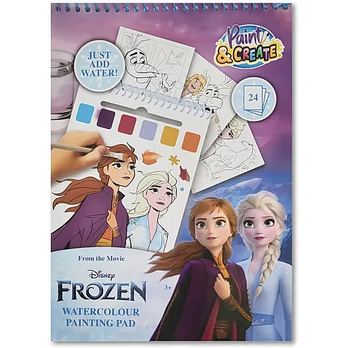 Canenco Frozen Aquarellfarben-Set-Buch � inkl . Pinsel