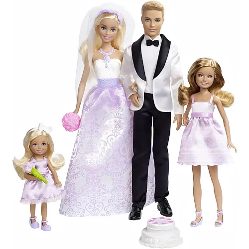 Barbie Hochzeitsgeschenkset Brautpaar und Blumenm�dchen