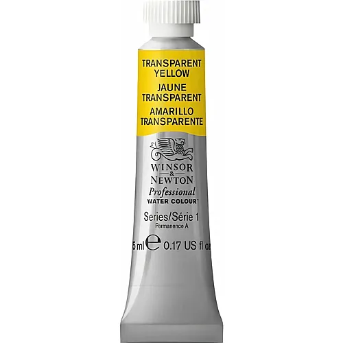 Winsor & Newton W&n Prof. Water Colour 5ml Tube Transparentgelfb