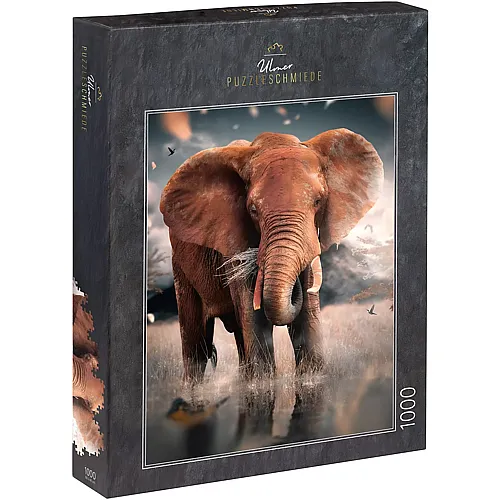 Ulmer Puzzleschmiede Der m�chtige Elefant aus Tsavo, Afrika - 1000 Teile