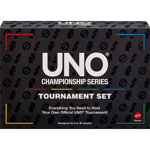 Mattel Games UNO Championship Turnier-Set, d/f/i ab 7 Jahren, 6-20 Spieler,