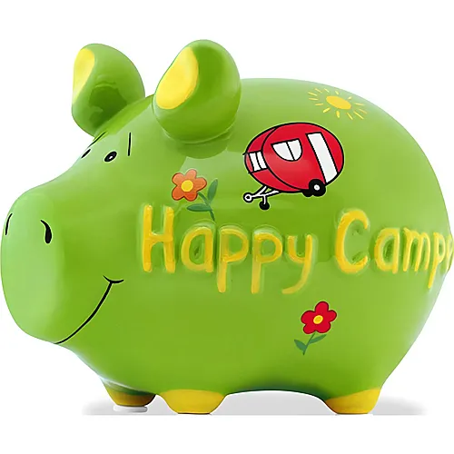 Sparschwein Happy Camper aus Keramik