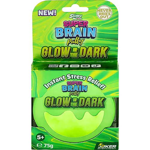 Slimy Super Brain Putty Metallic - Glow in the Dark 75g